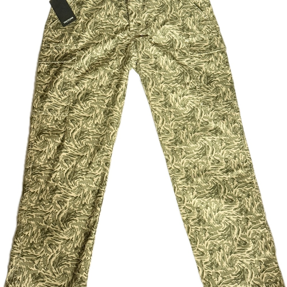 True Religion Olive Camouflage Cargo Pants
